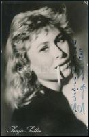 Sonja Sutter (1930-2017) német színésznő dedikált fotólapja / autograph signature of Sonja Sutter German actress
