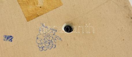 Bodrogkeresztúri madárpár, kézzel festett, jelzett, hibátlan, m: 12 cm