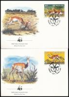 WWF: Gazella sor 4 db FDC-n WWF: Gazelle set on 4 FDC