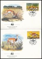 1986 WWF: Gazella sor Mi 875-878 4 db FDC-n