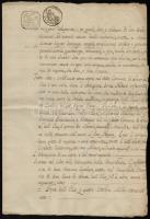 1807 Napóleon oklevele Ponte dell'Olio Keresztelő Szent János-konfraternitásának ügyében, közje...