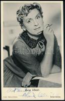 Luise Ullrich (1910-1985 ) osztrák színésznő aláírása őt ábrázoló fotólapon / autograph signature of Luise Ullrich Austrian actress