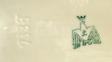 Cicák gombolyaggal, kézzel festett, jelzett, hibátlan, 12x10 cm