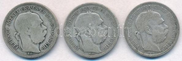 1893KB-1895KB 1K Ag "Ferenc József" (3xklf) T:2-,3
Adamo K5.1