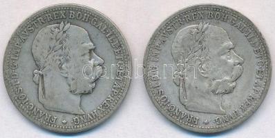 Ausztria 1901-1905. 1K Ag "Ferenc József" (2x) T:2-
Austria 1901-1905. 1 Corona Ag "...