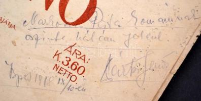 Pártos Jenő: Egy régi dáridó, az volna jó!! ... Bp., Zipser és König. Kotta. Kissé viseltes, szakado...