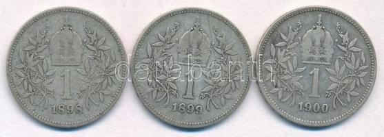 Ausztria 1898-1900. 1K Ag "Ferenc József" (3xklf) T:2-
Austria 1898-1900. 1 Corona Ag &qu...
