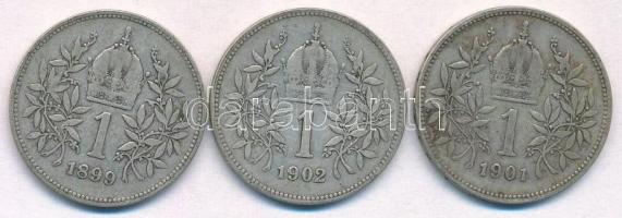 Ausztria 1899-1902. 1K Ag "Ferenc József" (3xklf) T:2-
Austria 1899-1902. 1 Corona Ag &qu...