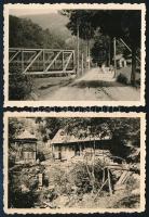 1939 Barnabás(Kárpátalja), Falusi életképek, 2 db fotó, feliratozva, 6,5x8,5 cm