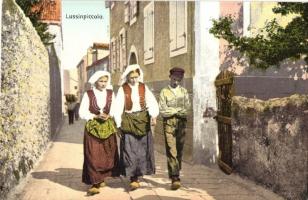 Mali Losinj, Lussinpiccolo; utcakép, folklór. B. Lergetporer kiadása / street view, folklore (EK)