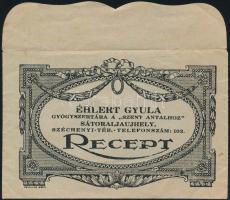 cca 1905-1930 Bernáth Miklós gyógyszertára az Arany Sashoz Hajduböszörmény, levelei fejléces papíron...