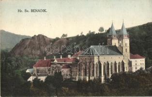 Garamszentbenedek, Hronsky Benadik, Sankt Benedikt; látkép apátsággal / abbey