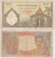 7db-os vegyes bankjegy tétel, közte Francia Indokína, Kambodzsa, Timor és Holland Kelet-India T:III-...