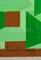 Zana jelzéssel: Kompozíció. Olaj, vászon, 60×100 cm