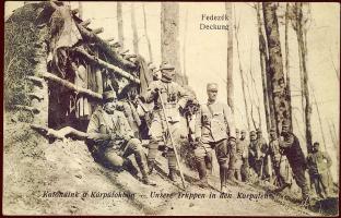 Hungarian soldiers in Carpathians