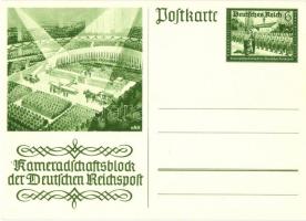 4 db RÉGI használatlan német nemzetszocialista (náci) díjjegyes levelezőlap / 4 pre-1945 unused German Nazi (NS) postcards with Ga.