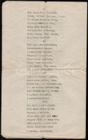 1919 4 oldalas géppel írt antiszemita vers a proletárdiktatúráról, mint zsidó diktatúráról