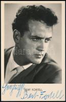 Bert Fortell (1924-1996) osztrák színész dedikált fotólapja / autograph signature of Bert Fortell Austrian actor