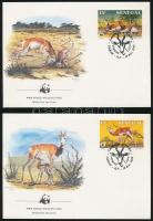 WWF: Gazella sor 4 db FDC-n WWF: Gazelle set on 4 FDC