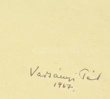 Varsányi Pál (1902-1990): Aktok tanulmány rajz. Tus, papír, jelzett, 26×37 cm