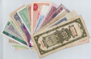 35db-os vegyes külföldi bankjegy tétel, közte Kína, Kínai Népköztársaság, Hongkong és Tajvan T:I-III...