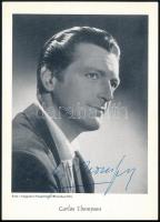 Carlos Thompson (1923-1990) argentin színész aláírt fotólapja / autograph signature of Carlos Thompson Argentine actor