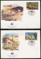 WWF Gazelle set 4 FDC WWF: Gazella sor 4 db FDC-n