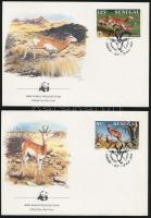 WWF: Gazella sor 4 db FDC-n WWF: Gazelle set on 4 FDC