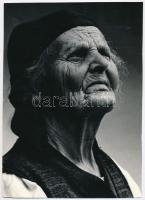 1968 Hollókő, 4 db jelzett, vintage fotóművészeti alkotás, 22x16 cm és 24x18 cm között