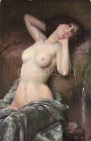 The charm of spring / Erotic nude art postcard. Salon de Paris 1226. s: A. Penot