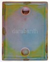 1978. "MNT Nagygyűlése Pécs" eozin mázas Zsolnay kerámia plakett, hátoldalán lyukak akaszt...