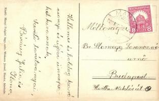 Mány, Polgári Fogyasztási szövetkezet, csoportkép az üzlet előtt. Wokaun József felvétele