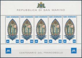 100 éves a bélyeg kisív, 100th anniversary of stamp minisheet