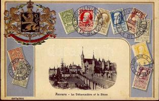 Anvers with stamps Prä Litho