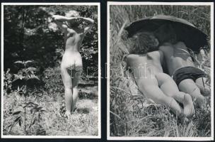 cca 1939 Dulovits Jenő (1903-1972) hagyatékából 2 db vintage fotó, az egyik pecséttel jelzett, 11,5x9 cm