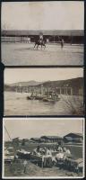 cca 1914-1944 Katonai fényképek, 8 db vintage fotó, 7x11 cm és 18x24 cm között