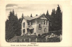 Szebenjuharos, Hohe Rinne, Paltinis; Kurhaus Tannhof auf der hohen Rinne / gyógyház a hegyen / spa, mountain