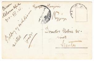 1920 Azonosítatlan magyar Afrika-kutató terepen, fotólap, Domokos Elek (?-?) korábbi Csongrád vármeg...