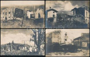 cca 1914-1918 Uher Ödön (1859-1931) budapesti fényképész sorszámozott fotólapjai az I. vh-ból, 11 db vintage katonai fotólap, 9x14 cm