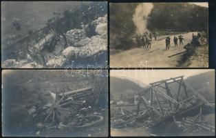 cca 1914-1918 Uher Ödön (1859-1931) budapesti fényképész sorszámozott fotólapjai az I. vh-ból, 11 db...