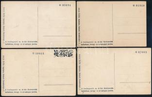cca 1914-1918 Uher Ödön (1859-1931) budapesti fényképész sorszámozott fotólapjai az I. vh-ból, 11 db...