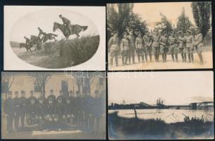 cca 1903 és 1944 közötti időszakból 13 db vintage katonai fotólap, egy része feliratozva, 9x14 cm