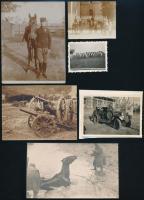 cca 1900 és 1944 közötti időszakból 13 db vintage katonai fénykép, 12x9 cm és 4,5x6 cm között