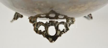 Ezüst ( Ag.) tálka, jelzett (925), d:15 cm, nettó:97 g