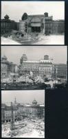 1966 Budapest, a Nemzeti Színház bontásáról készült vintage fotók, 6 db fénykép, kettő datált, 6x9 c...