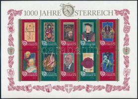 1000 éves Ausztria blokk, 1000th anniversary of Austria block