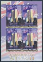 11/09/01 memorial minisheet, A 2001. szeptember 11-i terrortámadás áldozatai emlékére kisív