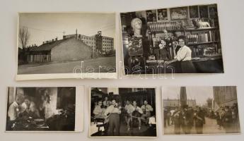 cca 1960 Tiszavölgyi József (1909-?) fotóriporter hagyatékából 21 db vintage fotó, többsége jelzett,...