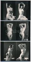 cca 1949 Demeter Károly (1892-1983) budapesti fényképész hagyatékából 7 db vintage negatívról készült papírkép, 4 db fotópapíron, 9x14 cm