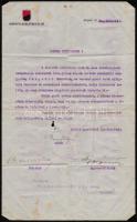 1930 A Kispesti Athlétikai Club fennállásának alkalmából adott plakett adományozó levele